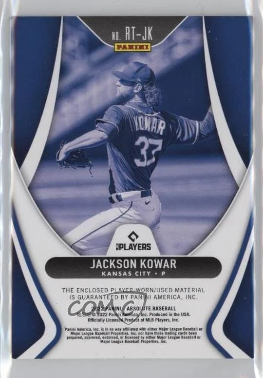 2022 Panini Absolute Retail Rookie Threads Green /199 Jackson Kowar #RT-JK RC - Image 2 of 2