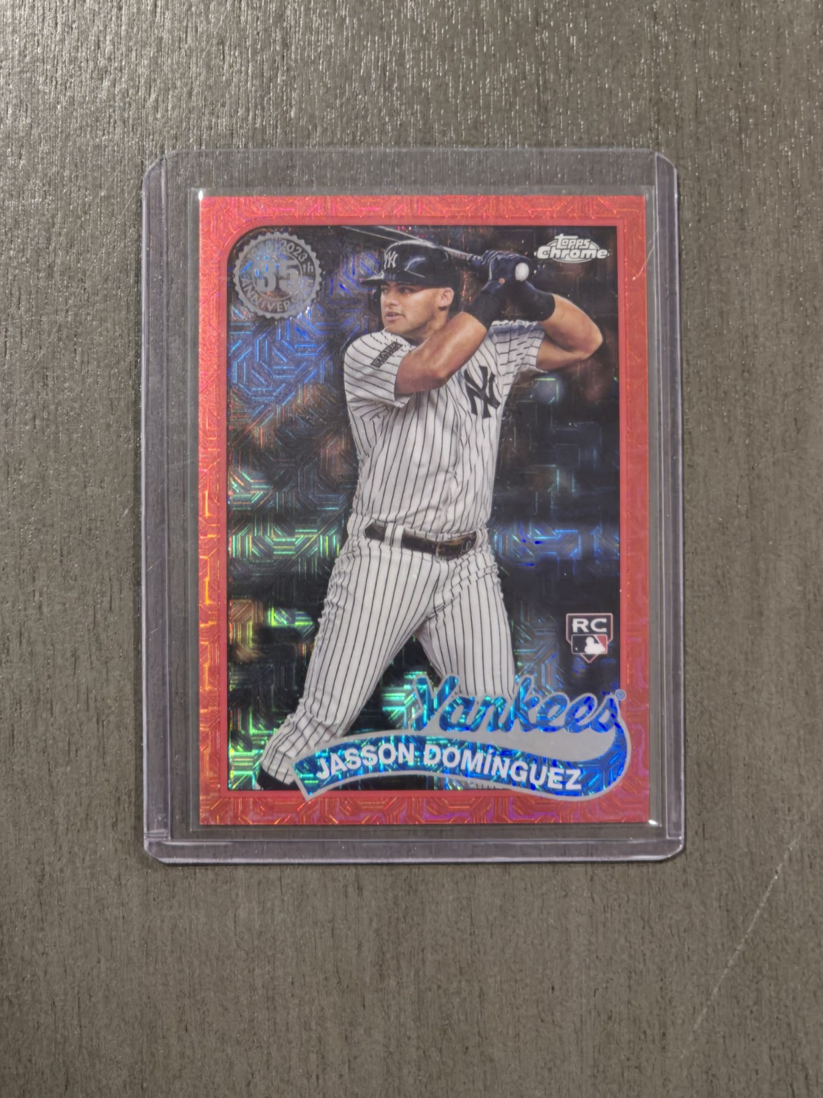 2024 Topps Chrome Jasson Dominguez Red Refractor /5  Topps 35th Anniversary ⭐️