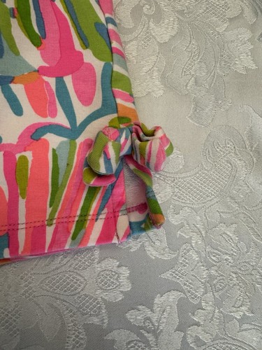 Lilly Pulitzer Girls XL Pink White Seashell Shift Dress Nautical Preppy Flaw - Picture 2 of 12