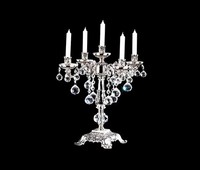 Leuchter KerzenstäNder Kerzenleuchter Kerzenhalter Elegant Silber Art