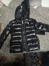 Moncler Black Unisex Kids Puffer Jacket Goose Down Hooded Size 10 Winter Sports