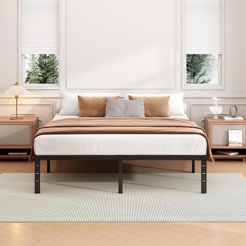 14 Inch King Bed Frame - Sturdy Metal Platform King Size, No Box Spring Neede... - Picture 4 of 9