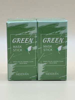 TWO Green Tea Clay Mask Sticks Purifying Deep Cleansing Blackhead Acne Remover