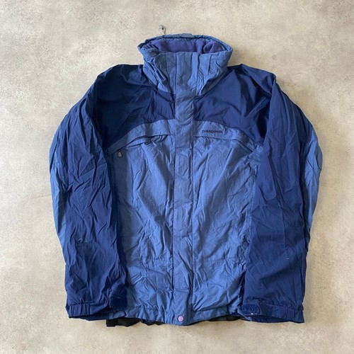 Patagonia Regenjacke Herren Large 90s Full Zip Wandermantel, dunkelblau
