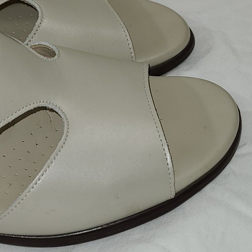 SAS Suntimer Comfort Slingback Low Block Heel Sandal Dress Shoes Pearl Bone 7.5M - Picture 2 of 13