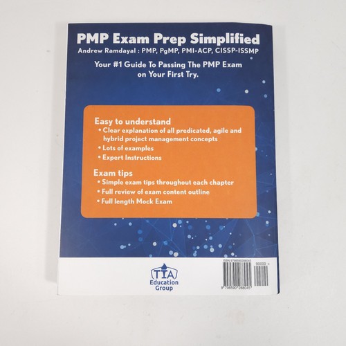 PMP Exam Prep Simplified by Andrew Ramdayal Updated 2021 Paperback - Picture 2 of 9