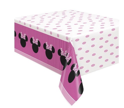 Suministros de fiesta Minnie Mouse platos mantel servilletas bolsas de botín suministros para fotos - Imagen 5 de 6