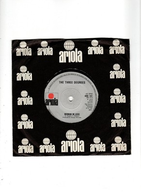 THREE DEGREES - WOMAN IN LOVE / OUT OF LOVE AGAIN. UK ORIG 1978 SOUL 7''. EX