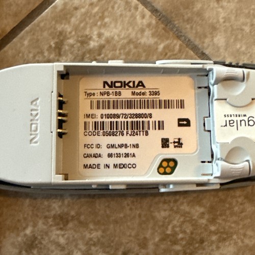 Nokia 3395 grigio e argento (cingolare) raro telefono cellulare RICAMBI RIPARAZIONE - Foto 9 di 10