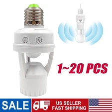 Infrared PIR Motion Sensor E27 LED Light Lamp Bulb Holder Socket Switch 110/220V