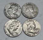 Lot # 1318 - Franklin Half Dollar - 90% Silver - 2.00 Face - Unknown Grade