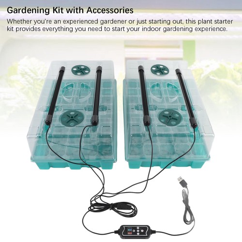 HG Plant Starter Tray Propagator Plant Greenhouse Grow Kit With 4 Tube Grow - Bild 11 von 24