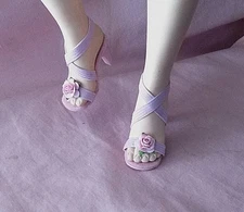 CARNATION PINK Rose  Doll Shoes Hi Heels For 20" Revlon & Cissy Sue & 14R