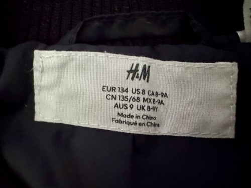 Boys Stranger Things Letterman Jacket H&M Size 8 Preowned - Picture 3 of 3