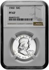 1960 50C Proof Silver Franklin Half Dollar NGC Graded PF 67 White Coin — photo 1