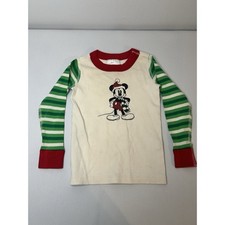 Hanna Andersson Disney Mickey Mouse Christmas Pajama Top Size 3 Organic Cotton