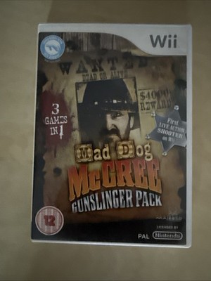 Mad Dog McCree Gunslinger Pack Nintendo Wii Spiel Neuwertig Disc mit Handbuch