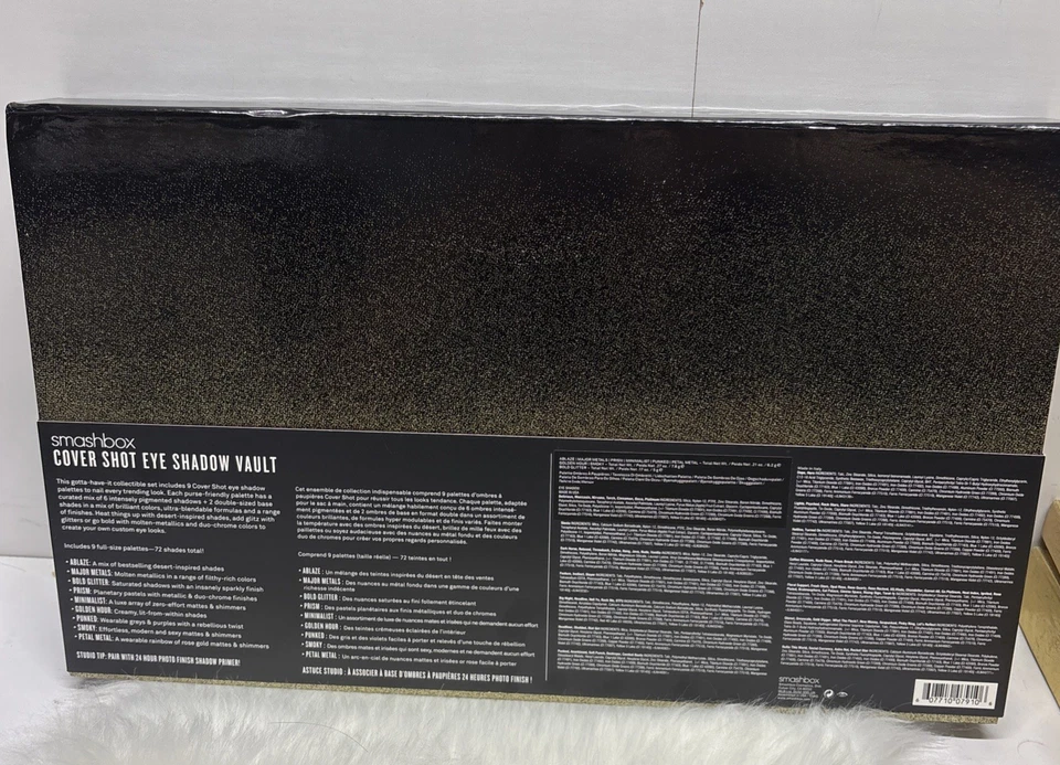 Smashbox Cover Shot Eye 9 Palette Vault ( Limited Edition ) Full Size New Box - Image 4 of 4