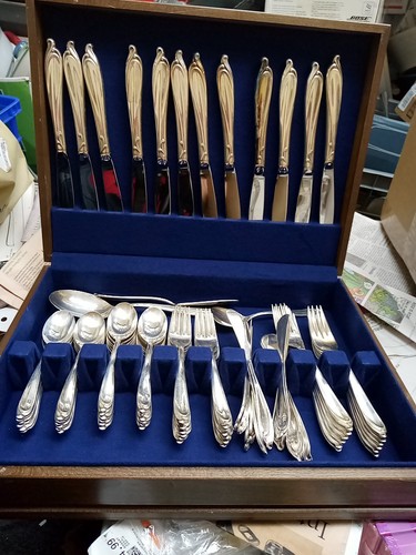International Silver Company Silverplate Happy Anniversary 75 Pc Service For 12 - Picture 1 of 3
