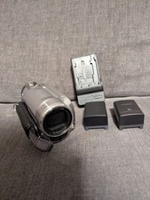 Canon FS100 Silver Camcorder with 2 Batteries and Charger, Tested Working