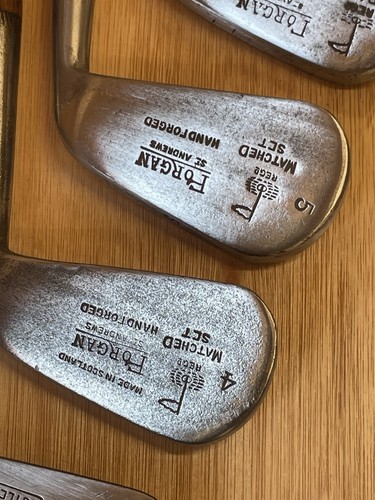 Hickory Golfschläger X8 Forgan St Andrews Flagge Stempel Eisen und Putter große Köpfe - Bild 3 von 14
