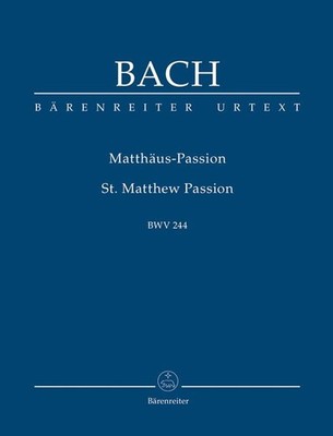 St Matthew Passion (BWV 244) (Study Score, paperback) Mixed Voices Choir Music B