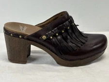 Dansko Women’s 3101457045 Deni Leather Mules Clogs Brown Size 38 EU | 8 US
