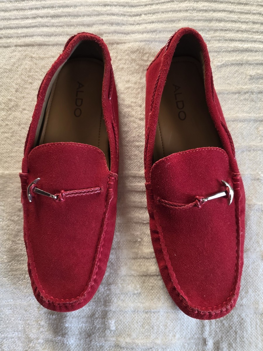 Aldo Red Suede Loafers Moccasin Style Aldo | Shoes | Aldo Mens Red Suede Loafers | Poshmark main image 4