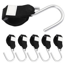 6Pcs Ice Fishing Shelter Heavy Duty Hooks Tent Coat Hooks Black Outdoor Hooks