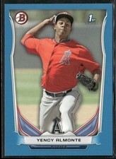 Yency Almonte #/500 Rookie Blue 2014 1st Bowman Los Angeles Angels