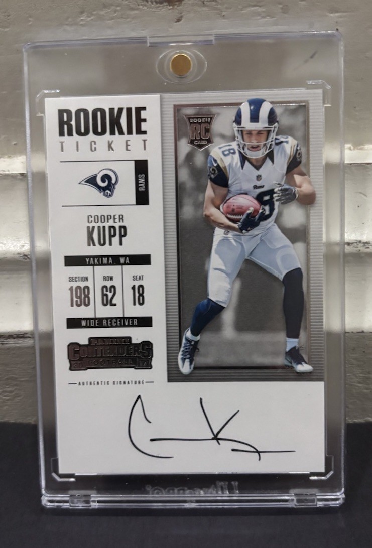 2017 Panini Contenders Football – Cooper Kupp Rookie Ticket Auto #334 (RC, AU)