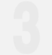 Factory Effex Standard 8" #3 White Number Plate Decals 3-Pack 02-4483