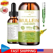 Mullein Leaf Extract Drops 60ml Lung Cleanse Respiratory Herbal Drop Health Care