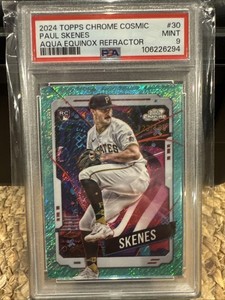 2024 Topps Cosmic Chrome - Paul Skenes #30 Aqua Equinox Refractor /199 (RC)