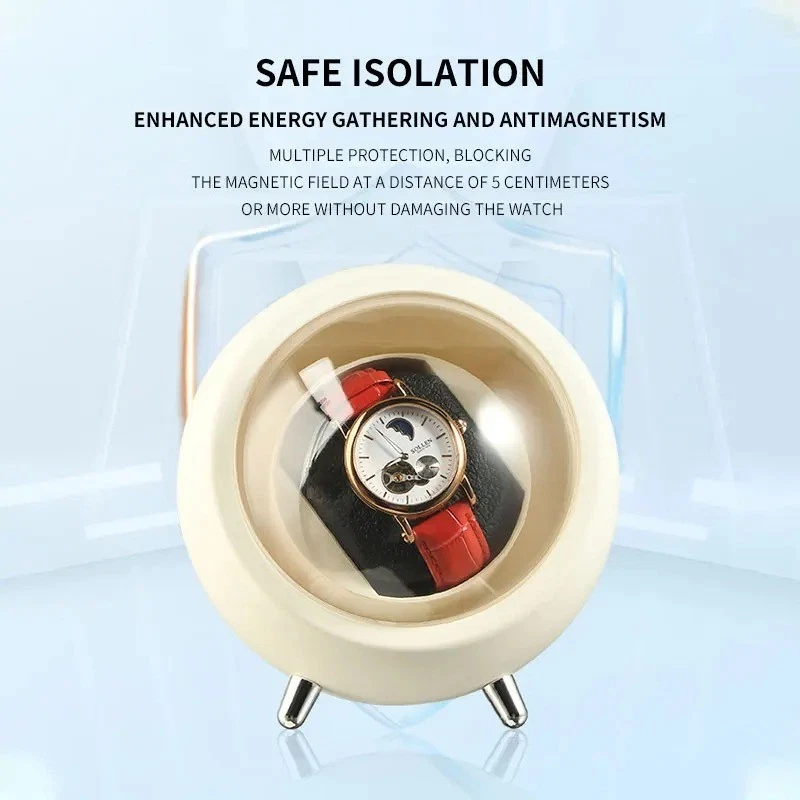Automatic Rotating Watch Winder Box Display Storage Organizer USB/ Battery Modes - Image 3 of 4