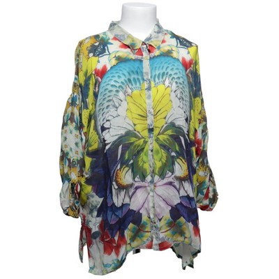 Johnny Was, Bluse, Größe: XS, Mehrfarbig, Cupro, Blumen, Damen #YG2