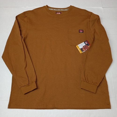 Wrangler Work Wear Pen Pocket Tee Men's XL (46-48) Brown Relaxed Fit - Picture 1 of 9