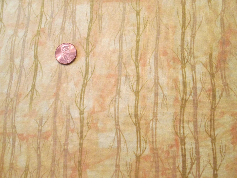 Cotton Quilt Fabric by Clothworks - Serenity - Yellow with trees - 2 yards - Image 2 of 3