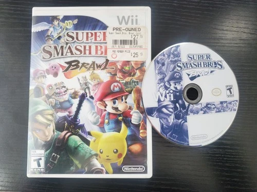 Super Smash Bros. Brawl (Nintendo Wii, 2008) DISK + CASE