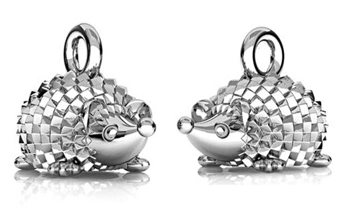EIN STERLINGSILBER IGEL CHARM / ANHÄNGER, 10 X 8 MM - Bild 2 von 3