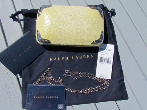 NEW RALPH LAUREN COLLECTION purse ITALY $4950 shagreen stingray minaudiere bag - Picture 10 of 12