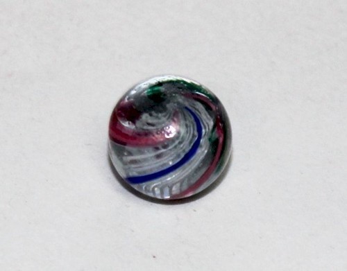 Antiguo remolino de latticino alemán hecho a mano vintage verde rosa azul blanco mármol antiguo - Imagen 5 de 5