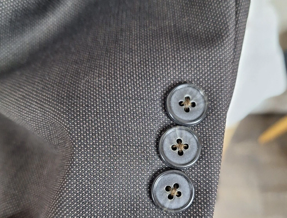 Blazer Abrigo Deportivo Tasso Elba Para Hombre 44L Marrón Super 140 Lana Angelico DV Foto 2 de 4