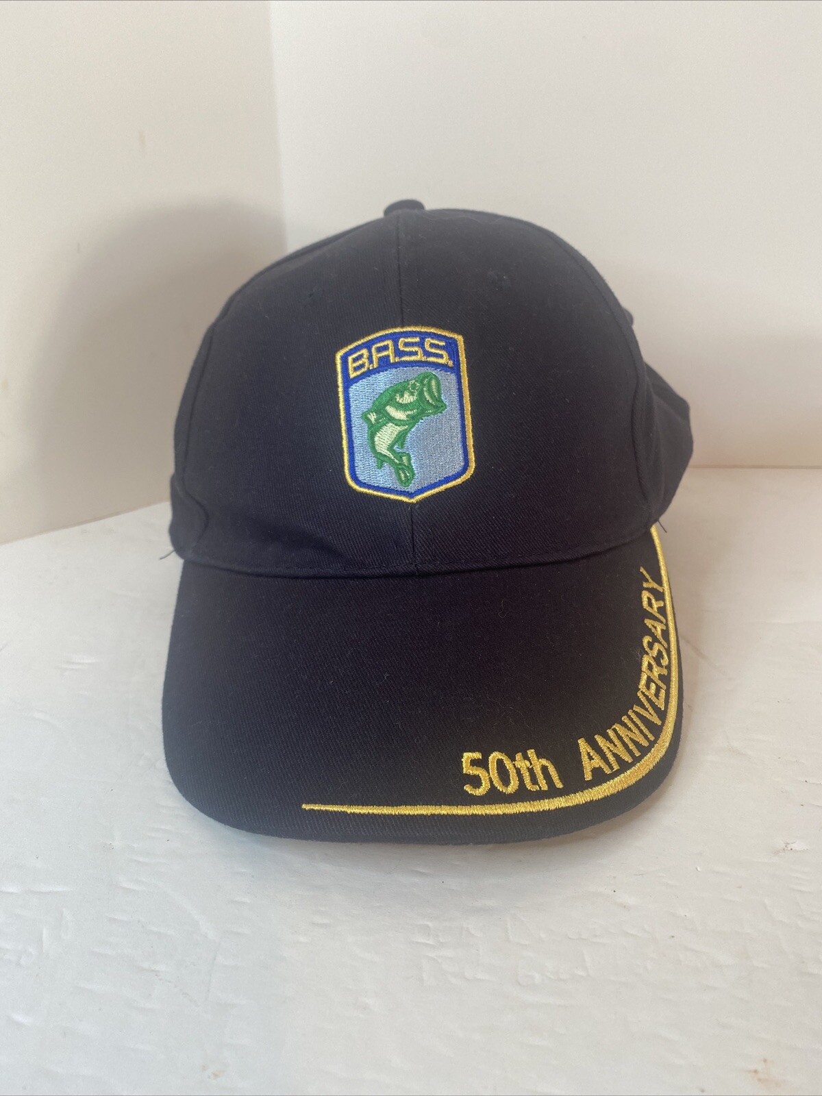 BASSMASTER Cap Hat Blue Adjustable Embroidered B.… - image 1