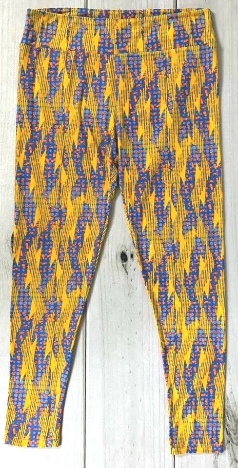 New LuLaRoe Leggings Tall and Curvy TC Yellow Blue Orange Unicorn NWT A6206 - Image 3 of 4