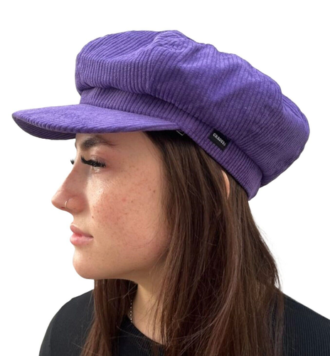 Cord Baker Boy Hat Purple Corduroy Newsboy Cap CRAGGI Hats - Picture 4 of 9