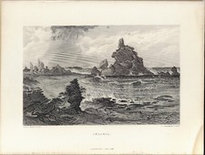 1882 Plaque pittoresque Palestine de Césarée nombreuses vues du désert du Sinaï numéro #XXXI