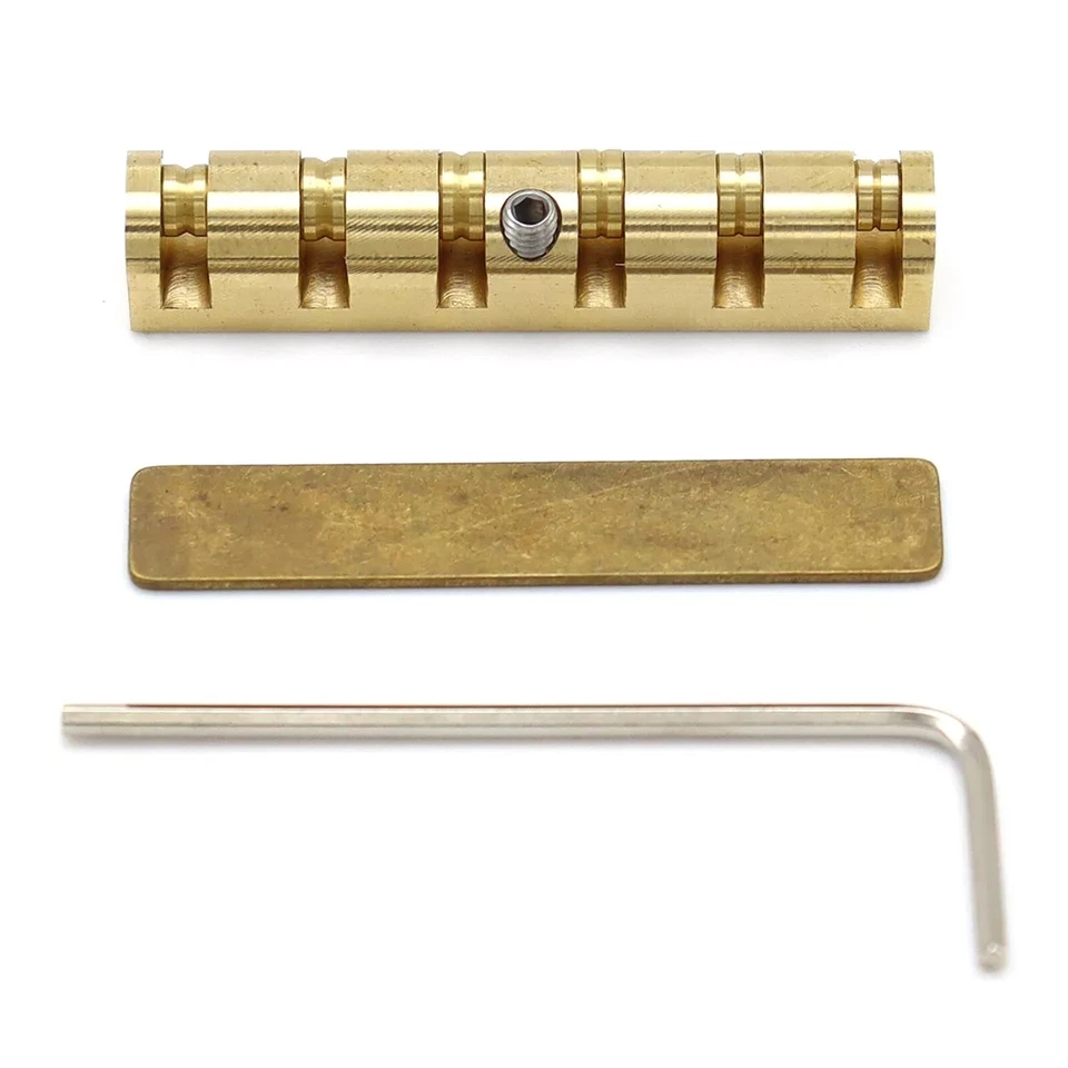 For LP/SG/ES Standard/Custom 43mm Height Adjustable Brass Roller Guitar Nut - image 2 of 4