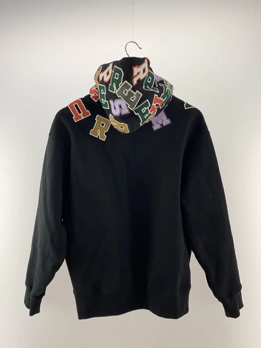Supreme Felpa con Cappuccio 22AW Applique Felpa con Cappuccio S Cotone Nero Usata