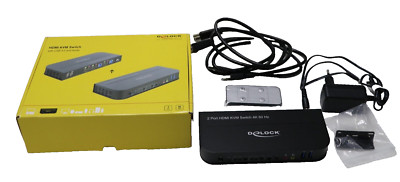 Delock HDMI KVM Switch 4K 60 Hz mit USB 3.0 und Audio,4 x 3,5 mm Klinkenbuchse
